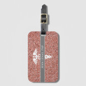 Verpleegkundige FNP Roos Gold Glitter Monogram Bagagelabel (Voorkant (verticaal))