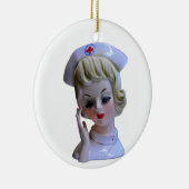 Verpleegkundige frontlijn Hero Head Vase 1960s Keramisch Ornament (Rechts)