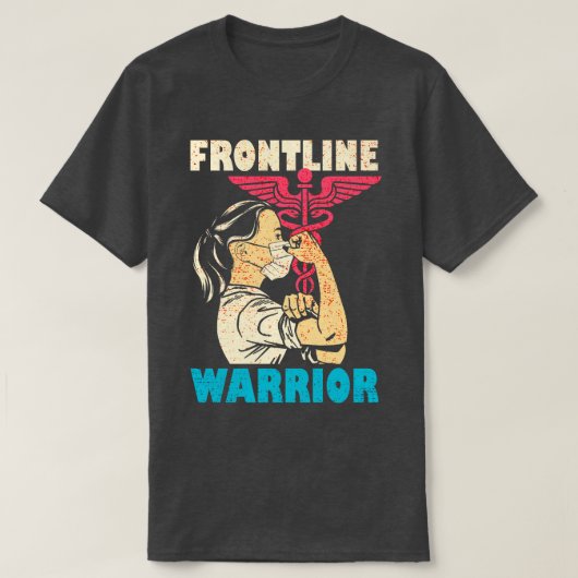 Verpleegkundige Frontline Warrior T-shirt (Design voorkant)