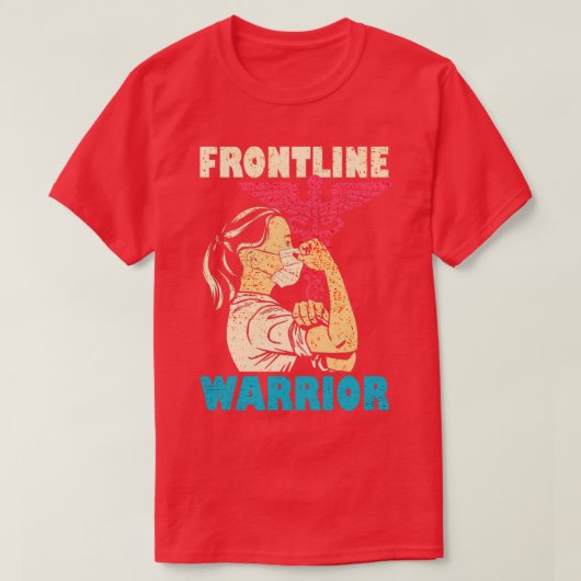 Verpleegkundige Frontline Warrior T-shirt (Design voorkant)