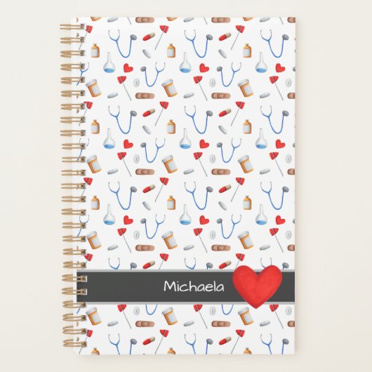 Verpleegkundige Geneeskunde Apparatuur Patroon Rod Planner (Voorkant)