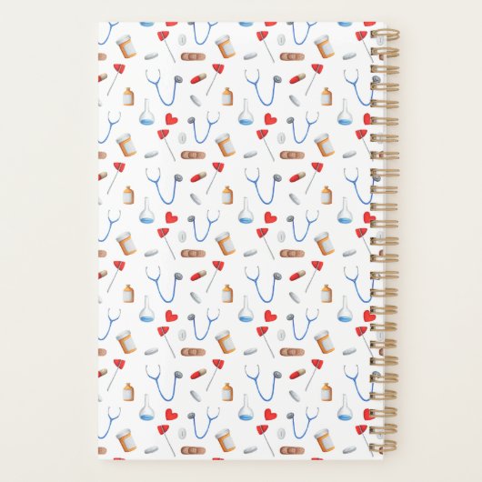 Verpleegkundige Geneeskunde Apparatuur Patroon Rod Planner (Achterkant)