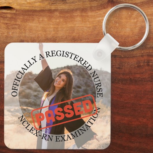 Verpleegkundige geslaagd voor NCLEX RN-examen op m Sleutelhanger (Achterkant)