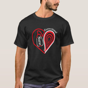 Verpleegkundige gevangenis stethoscoop Hart Valent T-shirt