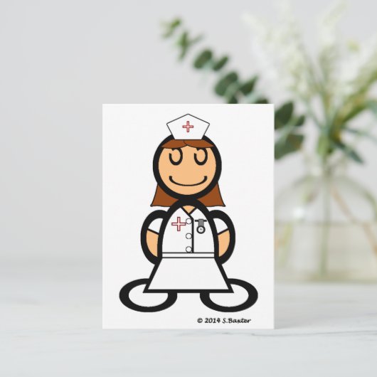 Verpleegkundige (gewone) briefkaart (Staand voorkant)