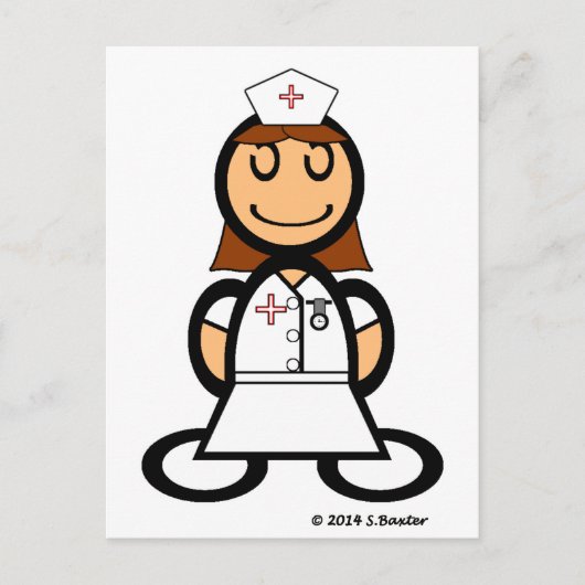 Verpleegkundige (gewone) briefkaart (Voorkant)
