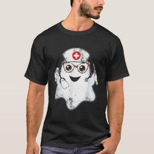 Verpleegkundige ghost scrub top halloween kostuum 