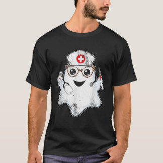 Verpleegkundige ghost scrub top halloween kostuum
