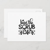 Verpleegkundige Gift Livin de Scrub Life Briefkaart (Voorkant / Achterkant)
