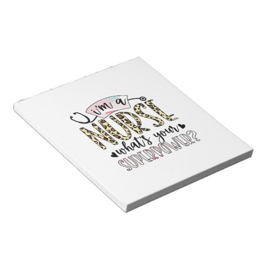 Verpleegkundige Gift | Trotse Super Verpleegkundig Notitieblok (Schuin)