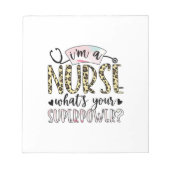 Verpleegkundige Gift | Trotse Super Verpleegkundig Notitieblok (Voorkant)