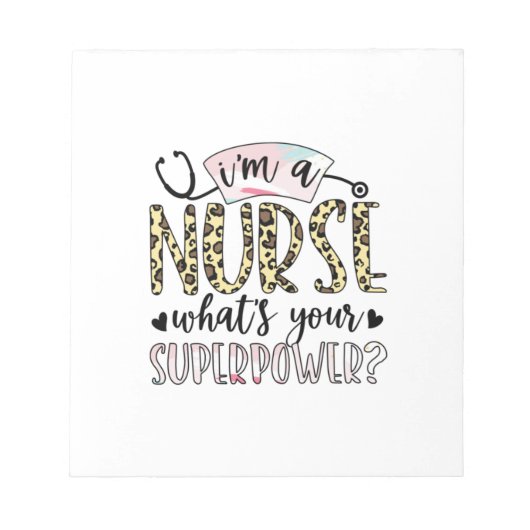 Verpleegkundige Gift | Trotse Super Verpleegkundig Notitieblok (Voorkant)