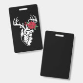 Verpleegkundige Hart Anatomie Rendier Hart Cath La Badge (Voor- en achterkant)