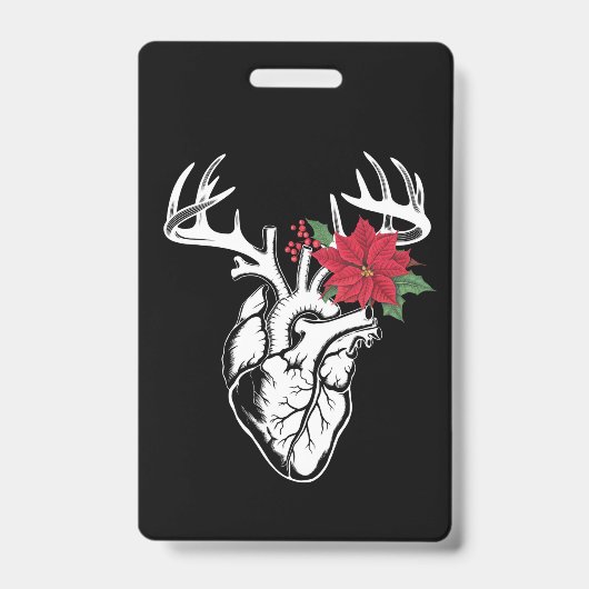 Verpleegkundige Hart Anatomie Rendier Hart Cath La Badge (Voorzijde)