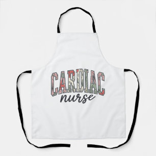 Verpleegkundige Hart Florale Varsity Lettering Ont Schort