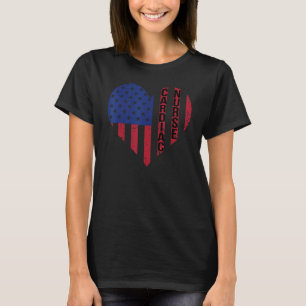 Verpleegkundige Hart US Vlag Cardiologie Verpleegk T-shirt