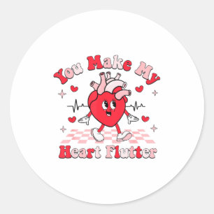 Verpleegkundige hartbewaking Valentine U laat mijn Ronde Sticker