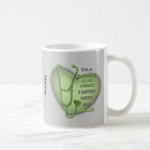 Verpleegkundige hartzorg groen hart koffiemok