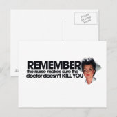 Verpleegkundige Humor Briefkaart (Voorkant / Achterkant)