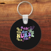 Verpleegkundige humor... Ik ben de verpleegster RN Sleutelhanger (Achterkant)