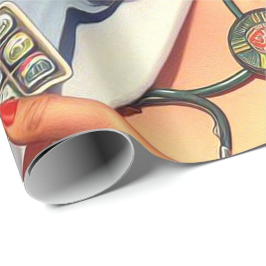 verpleegkundige illustratie cadeaupapier (Rol Hoek)