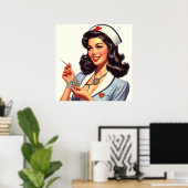  verpleegkundige illustratie poster (Thuiskantoor)