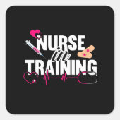 Verpleegkundige in opleiding Verpleegkundige Stude Vierkante Sticker (Voorkant)