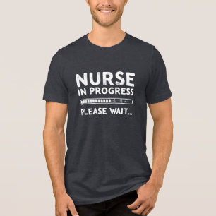 Verpleegkundige in uitvoering Wacht alsjeblieft - Tri-Blend Shirt