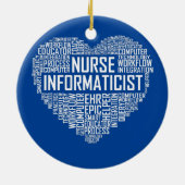 Verpleegkundige informaticus hartverpleegkundigen  keramisch ornament (Achterkant)