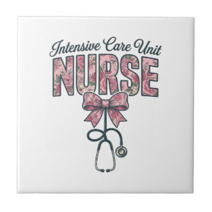 Verpleegkundige Intensive Care Bloemboog Shirt Ont Tegeltje