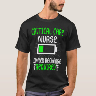 Verpleegkundige Intensive Care Zomer Oplaadbeurt V T-shirt