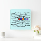 Verpleegkundige klok "Woorden om te beschrijven" (Huis)