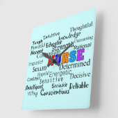 Verpleegkundige klok "Woorden om te beschrijven" (Hoek)