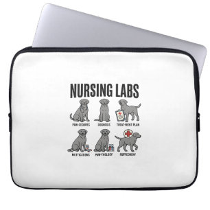 Verpleegkundige Labs Hond Medische Stunt Vector Sh Laptop Sleeve
