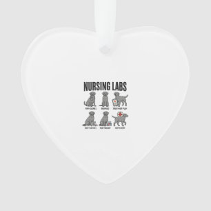 Verpleegkundige Labs Hond Medische Stunt Vector Sh Ornament