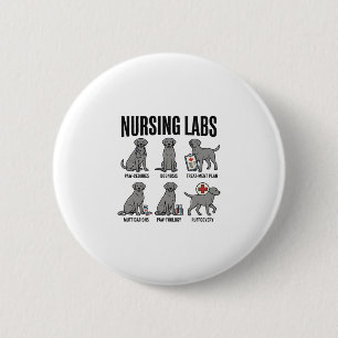 Verpleegkundige Labs Hond Medische Stunt Vector Sh Ronde Button 5,7 Cm