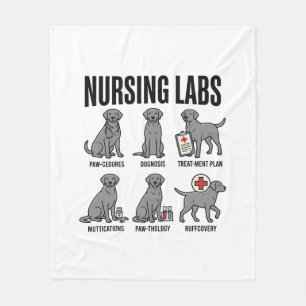 Verpleegkundige Labs Hond Medische Stunt Vector T- Fleece Deken