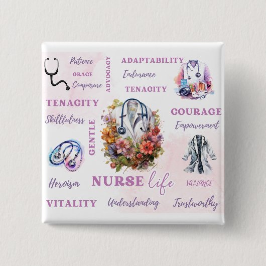 Verpleegkundige Life Button (Voorkant)