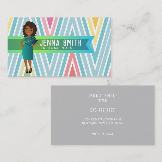 Verpleegkundige Logo Visitekaartjes (Voorkant / Achterkant)