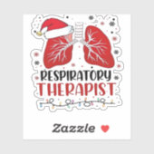 Verpleegkundige longtherapeut kerst, Long Christus Sticker (Vel)