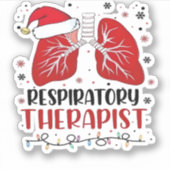 Verpleegkundige longtherapeut kerst, Long Christus Sticker (Voorkant)