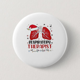 Verpleegkundige longtherapeut Kerstmis, Long Kerst Ronde Button 5,7 Cm