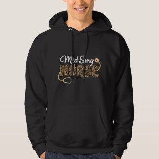 Verpleegkundige Luipaardprint Stethoscoop Hart Ver Hoodie