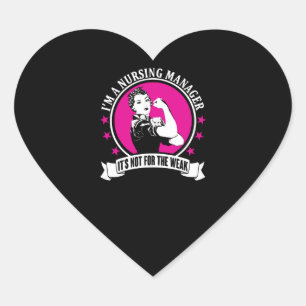 Verpleegkundige manager hart sticker