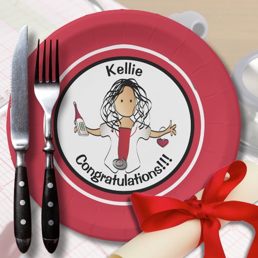 Verpleegkundige Medische Afstudeerfeest Grappig Ro Papieren Bordje