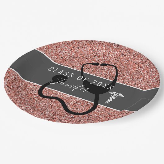 Verpleegkundige Medische Stethoscoop Afstuderen Pa Papieren Bordje (Gekanteld)