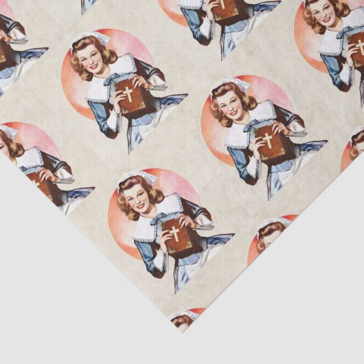  verpleegkundige met bijbel tissuepapier (Detail)