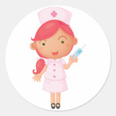 Verpleegkundige met een naaldje Stickers (Voorkant)