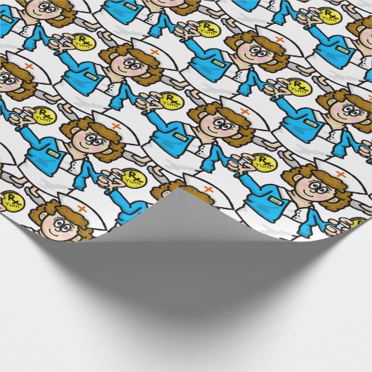Verpleegkundige met een Yummy Pill Gift Wrap Cadeaupapier (Hoek)