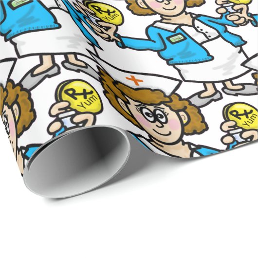 Verpleegkundige met een Yummy Pill Gift Wrap Cadeaupapier (Rol Hoek)